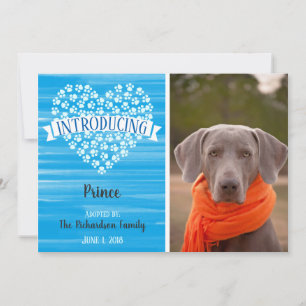 Blue Watercolor Dog Paw Print Foto Ankündigung