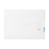 Blue Watercolor Dolphin Rücksendeadresse Wrap Labe Rundum-Adressaufkleber (Rückseite)