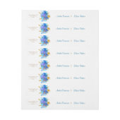 Blue Watercolor Dolphin Rücksendeadresse Wrap Labe Rundum-Adressaufkleber (Bogen)
