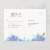 Blue Watercolor Dolphin UAWG Postard Einladungspostkarte (Rückseite)