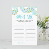 Blue Watercolor Donuts Baby ABC Baby Showspiel (Stehend Vorderseite)