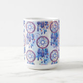 Blue Watercolor Dreamcatcher Modern Boho Kaffeetasse (Mittel)