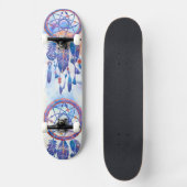 Blue Watercolor Dreamcatcher Modern Boho Skateboard (Vorderseite)