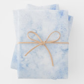 Blue Watercolor Elegante Geschenkpapier Set (Beispiel)