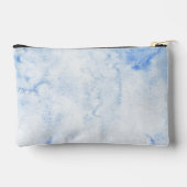 Blue Watercolor Elegante Zubehörtasche (Rückseite)