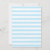 Blue Watercolor Elephant Baby shower Boy Dankeskarte (Rückseite)