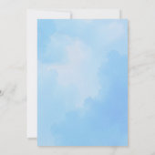 Blue Watercolor Elephant Baby Shower Einladung - (Rückseite)