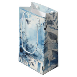 Blue Watercolor Ephemera Kleine Geschenktüte