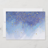 Blue Watercolor First Heilige Kommune Foto Dankeskarte (Rückseite)