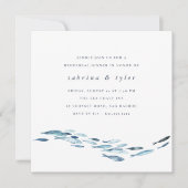 Blue Watercolor Fish Probe Dinner Einladung (Vorderseite)