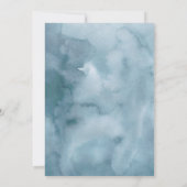 Blue Watercolor Fish Probe Dinner Einladung (Rückseite)