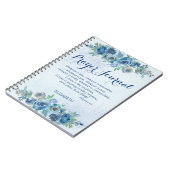 Blue Watercolor Floral Bible Name Gebet Journal Notizblock (Linke Seite)