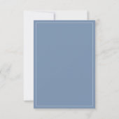 Blue Watercolor Floral Floral Flor Danke Karte (Rückseite)