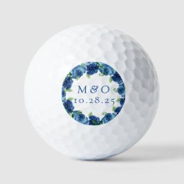 Blue Watercolor Floral Gastgeschenke Hochzeiten Go Golfball