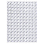 Blue Watercolor Floral Pattern Tischdecke (Vorderseite)