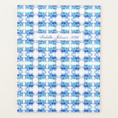 Blue Watercolor Floral Personalized Planner Planer (Vorderseite)