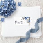 Blue Watercolor Floral Return Address Label Adressaufkleber<br><div class="desc">Elevate your elegant wedding invitations with this romantic return address label. Soft watercolor blue hydrangeas and creamy white roses and dahlias are beautifully arranged alongside delicate sage eucalyptus foliage. It provides the perfect finishing touch for engaged couples sending out their formal invites or bridal shower mailings. Perfect for spring or...</div>