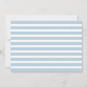 Blue Watercolor Floral Wreath Bridal Shower Einladung (Rückseite)