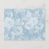 Blue Watercolor Florals Wedding Postponement Card Begleitkarte (Rückseite)