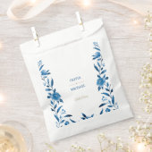 Blue Watercolor Florence Chinoiserie Hochzeit Geschenktütchen (Ausgeschnitten)