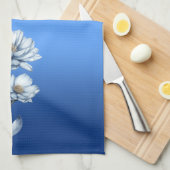 Blue Watercolor Flowers Kitchen Towels Geschirrtuch (Viertel Falte)