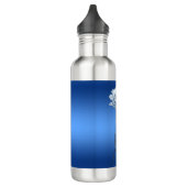 Blue Watercolor Flowers Water Bottle Edelstahlflasche (Links)