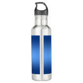 Blue Watercolor Flowers Water Bottle Edelstahlflasche (Rückseite)