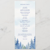 Blue Watercolor Forest Programm (Rückseite)