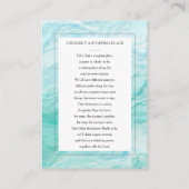 Blue Watercolor Foto Beerdigung Gedenkkarte Begleitkarte (Rückseite)