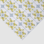 Blue Watercolor French Country Lemon Seidenpapier (Ausschnitt)