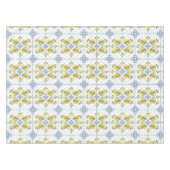 Blue Watercolor French Country Lemon Tischdecke (Vorderseite (Horizontal))
