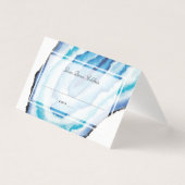 Blue Watercolor Geodes Rock Wedding (Vorderseite)