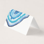 Blue Watercolor Geodes Rock Wedding (Rückseite)