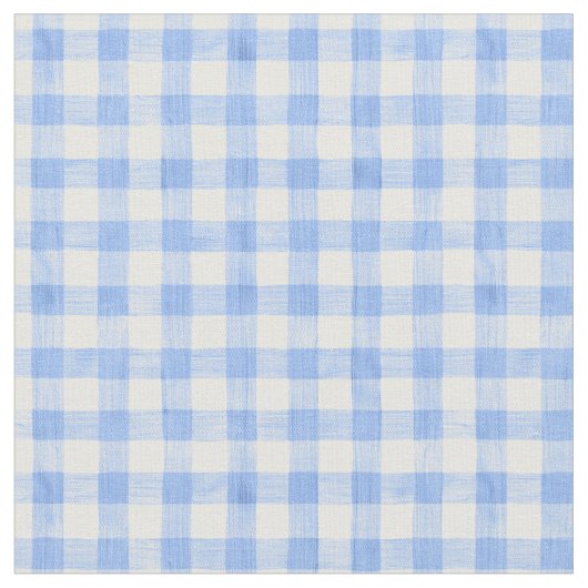 Blue Watercolor Gingham Fabric Stoff (Nahaufnahme)