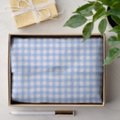 Blue Watercolor Gingham Tissue Paper Seidenpapier (Geschenk)