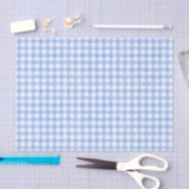 Blue Watercolor Gingham Tissue Paper Seidenpapier (Handwerk)