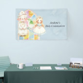 Blue Watercolor Girl 1. Kommune Banner (Messeveranstaltung)