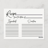 Blue Watercolor & Gold Bride Recicard Postkarte (Rückseite)