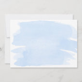 Blue Watercolor Gold Farewell Party Einladung (Rückseite)