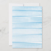 Blue Watercolor Gradient Oh Baby Dusche Einladung (Rückseite)