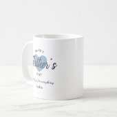 Blue Watercolor Happy Father’s Day Personalized  Kaffeetasse (Vorderseite Links)