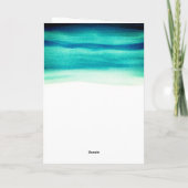 Blue Watercolor Happy Nurses Day Karte (Rückseite)