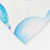 "Blue Watercolor Heart Fleece Blanket" (Ecke)