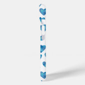 Blue Watercolor Heart iPhone Case (Rückseite / Links)