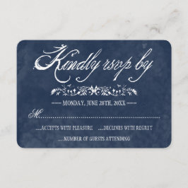 Blue Watercolor Hochzeitkarten RSVP Karte