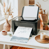 Blue Watercolor Hochzeitskarten & Geschenkschild a Poster