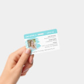 Blue Watercolor Homeschool Educator ID Abzeichen Ausweis (Handheld)