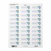 Blue Watercolor hydrangea Address Labels (Vorne)