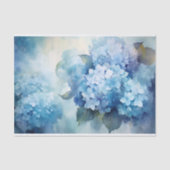 Blue Watercolor Hydrangea Decoupage Seidenpapier (Vorderseite)