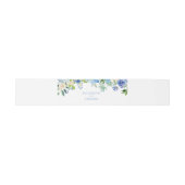Blue Watercolor Hydrangea Wedding Bly Band (Flach)